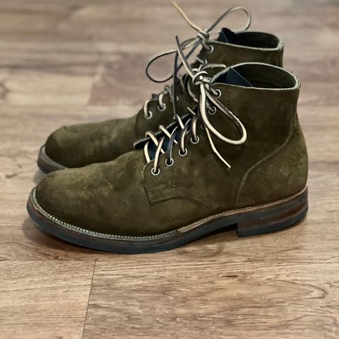 Viberg Service Boot in Horween Mushroom Chamois Roughout