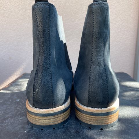 Mark Albert Chelsea Boot in C.F. Stead Black Waxy Commander Suede