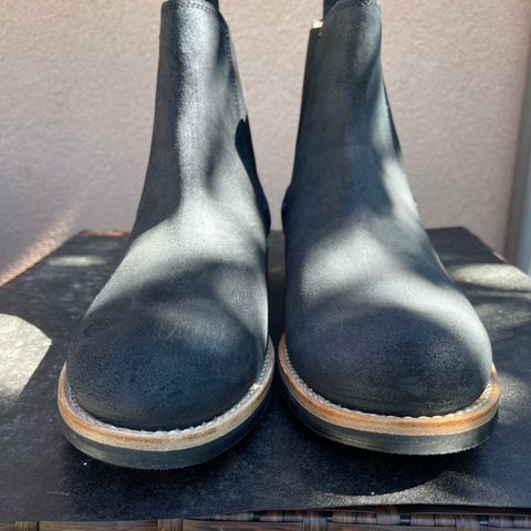 Mark Albert Chelsea Boot in C.F. Stead Black Waxy Commander Suede