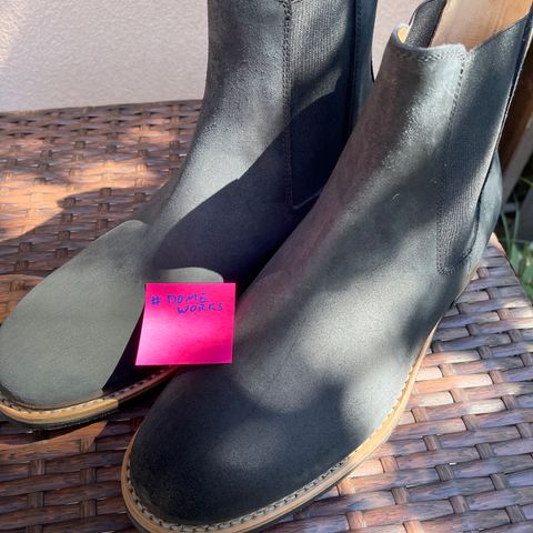 Mark Albert Chelsea Boot in C.F. Stead Black Waxy Commander Suede