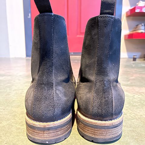 Mark Albert Chelsea Boot in C.F. Stead Black Waxy Commander Suede