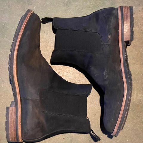 Mark Albert Chelsea Boot in C.F. Stead Black Waxy Commander Suede