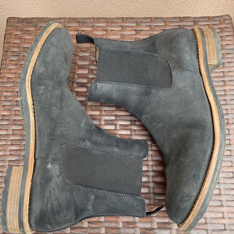 Mark Albert Chelsea Boot in C.F. Stead Black Waxy Commander Suede