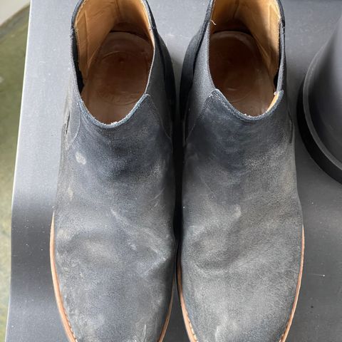 Mark Albert Chelsea Boot in C.F. Stead Black Waxy Commander Suede