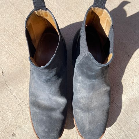 Mark Albert Chelsea Boot in C.F. Stead Black Waxy Commander Suede