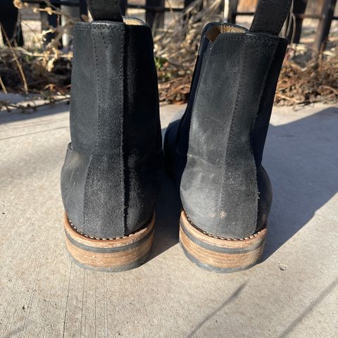 Mark Albert Chelsea Boot in C.F. Stead Black Waxy Commander Suede