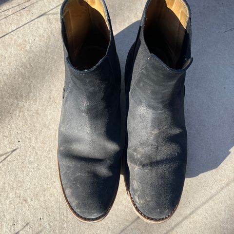 Mark Albert Chelsea Boot in C.F. Stead Black Waxy Commander Suede