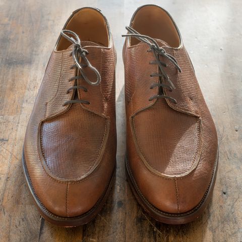 Crockett & Jones x New & Lingwood Split Toe Derby in 1786 Russian Reindeer Hide