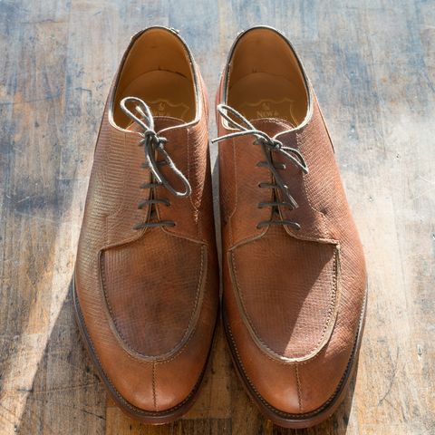 Crockett & Jones x New & Lingwood Split Toe Derby in 1786 Russian Reindeer Hide