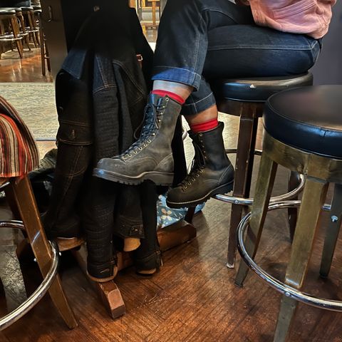 Viberg Rigger in Unknown Leather