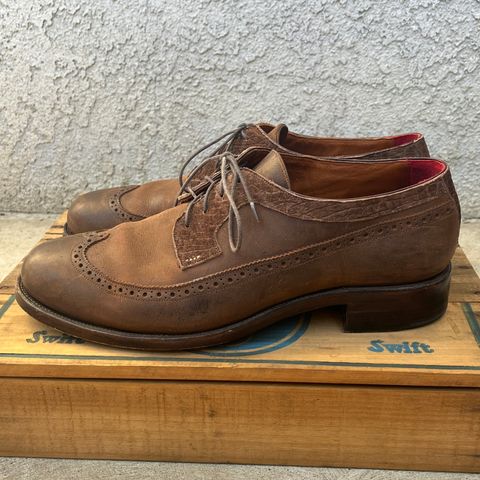 Arno Custom Model in C.F. Stead Snuff Waxed Kudu & Hippo