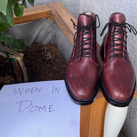 Arno Galno in Maryam Burgundy TPR Horsebutt & Law Tanning Black Cherry Big Horn Shrunken Bison