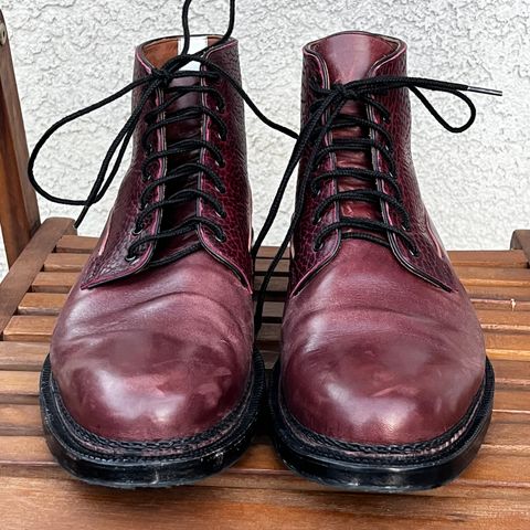 Arno Galno in Maryam Burgundy TPR Horsebutt & Law Tanning Black Cherry Big Horn Shrunken Bison