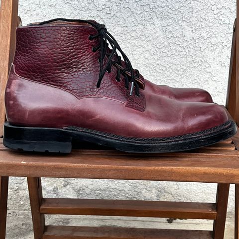 Arno Galno in Maryam Burgundy TPR Horsebutt & Law Tanning Black Cherry Big Horn Shrunken Bison