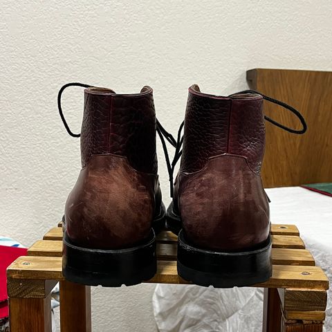 Arno Galno in Maryam Burgundy TPR Horsebutt & Law Tanning Black Cherry Big Horn Shrunken Bison