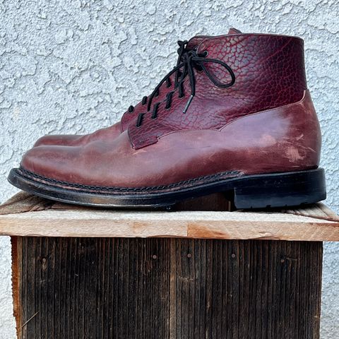 Arno Galno in Maryam Burgundy TPR Horsebutt & Law Tanning Black Cherry Big Horn Shrunken Bison
