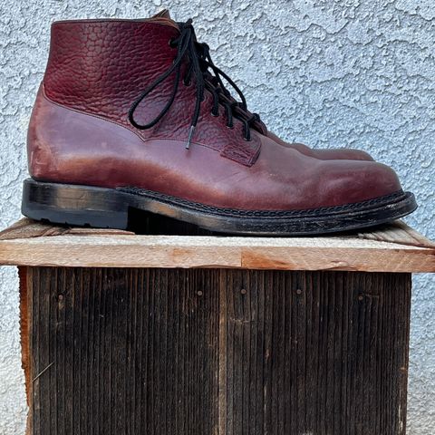 Arno Galno in Maryam Burgundy TPR Horsebutt & Law Tanning Black Cherry Big Horn Shrunken Bison
