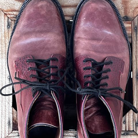 Arno Galno in Maryam Burgundy TPR Horsebutt & Law Tanning Black Cherry Big Horn Shrunken Bison