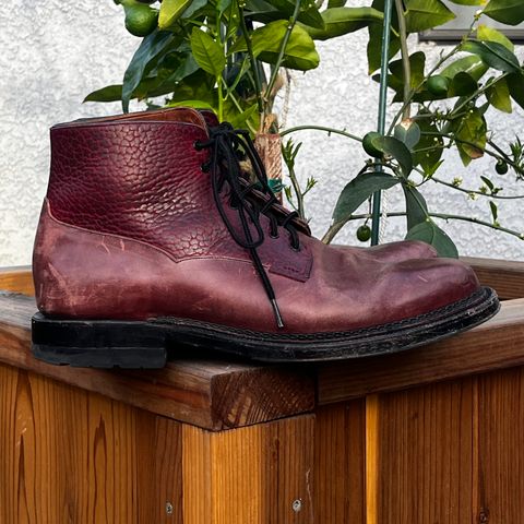 Arno Galno in Maryam Burgundy TPR Horsebutt & Law Tanning Black Cherry Big Horn Shrunken Bison