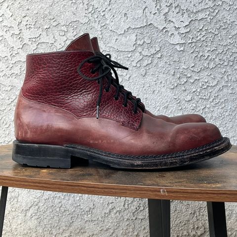 Arno Galno in Maryam Burgundy TPR Horsebutt & Law Tanning Black Cherry Big Horn Shrunken Bison