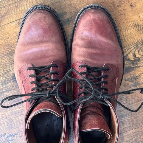 Arno Galno in Maryam Burgundy TPR Horsebutt & Law Tanning Black Cherry Big Horn Shrunken Bison
