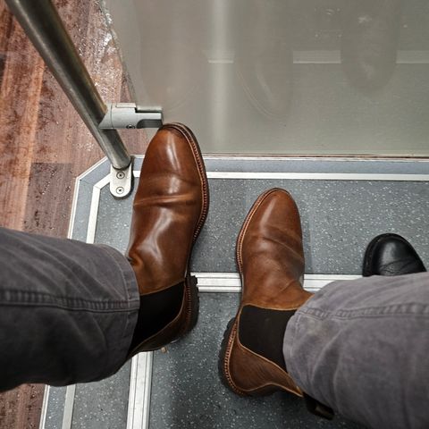 Meermin Chelsea Boot in Tobacco Waxy Shell Cordovan