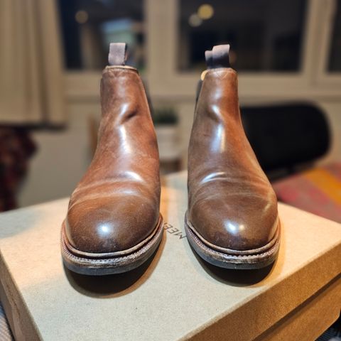 Meermin Chelsea Boot in Tobacco Waxy Shell Cordovan