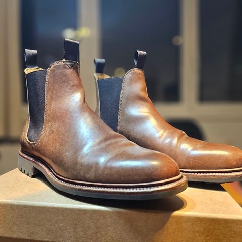 Meermin Chelsea Boot in Tobacco Waxy Shell Cordovan