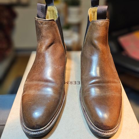 Meermin Chelsea Boot in Tobacco Waxy Shell Cordovan