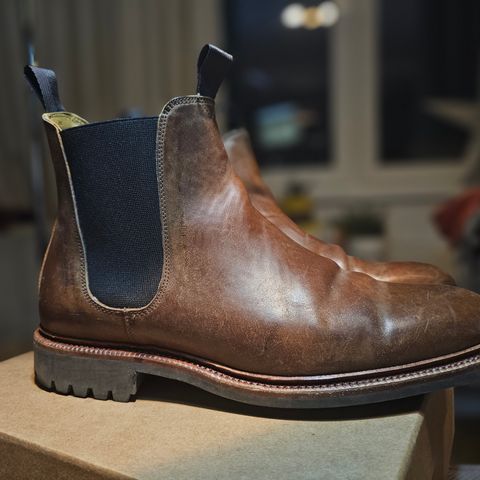 Meermin Chelsea Boot in Tobacco Waxy Shell Cordovan