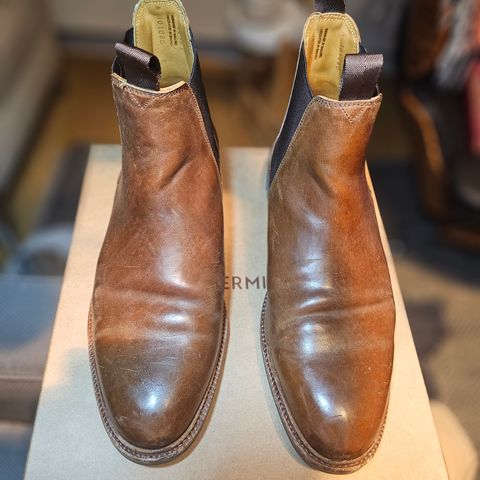 Meermin Chelsea Boot in Tobacco Waxy Shell Cordovan