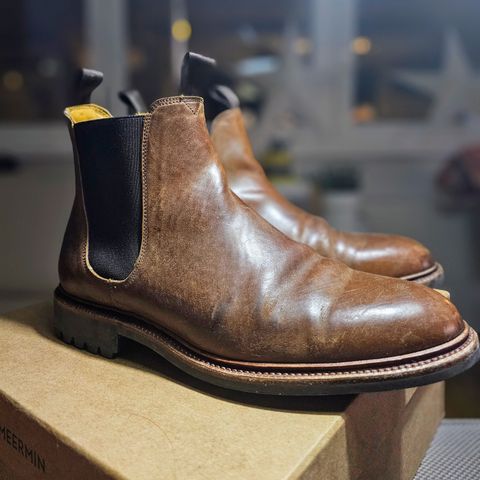 Meermin Chelsea Boot in Tobacco Waxy Shell Cordovan