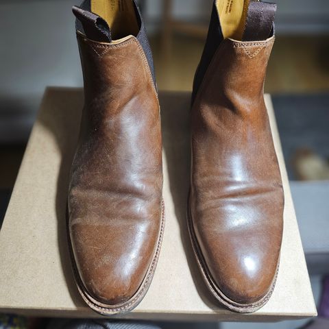 Meermin Chelsea Boot in Tobacco Waxy Shell Cordovan