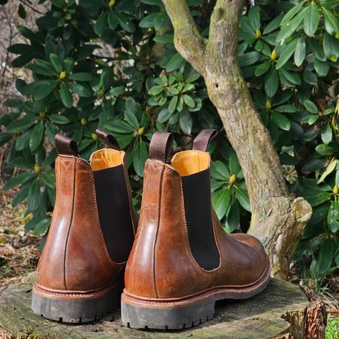 Meermin Chelsea Boot in Tobacco Waxy Shell Cordovan