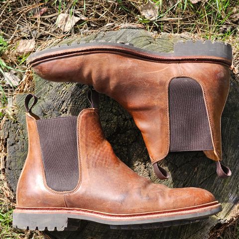 Meermin Chelsea Boot in Tobacco Waxy Shell Cordovan