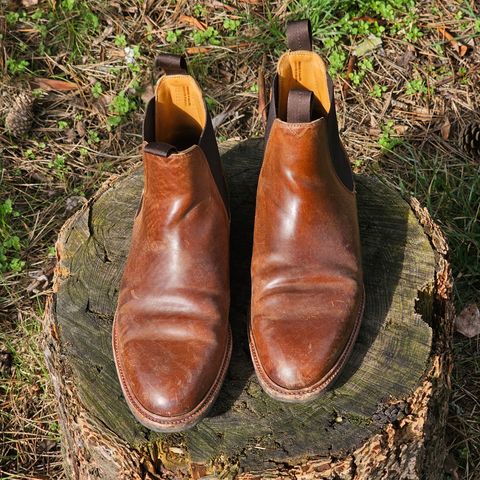 Meermin Chelsea Boot in Tobacco Waxy Shell Cordovan
