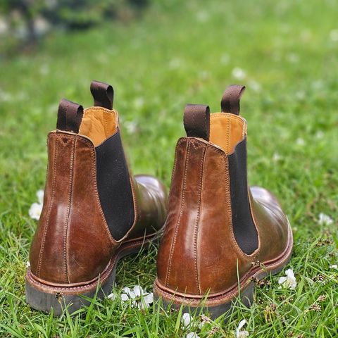 Meermin Chelsea Boot in Tobacco Waxy Shell Cordovan