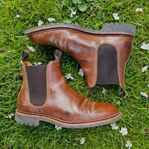 Meermin Chelsea Boot in Tobacco Waxy Shell Cordovan