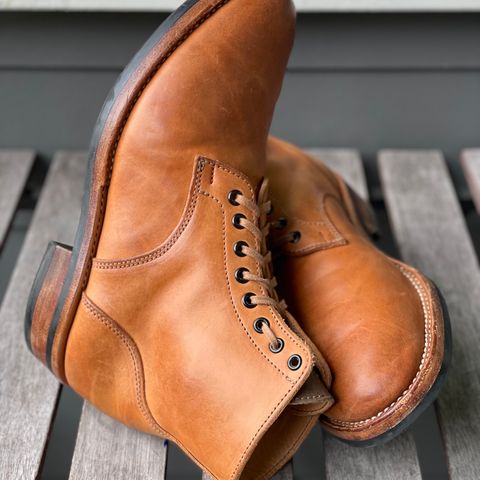 View photo of Kustom Kraft Boondocker Boot in Tannery Kobel Veg-Tanned Leather