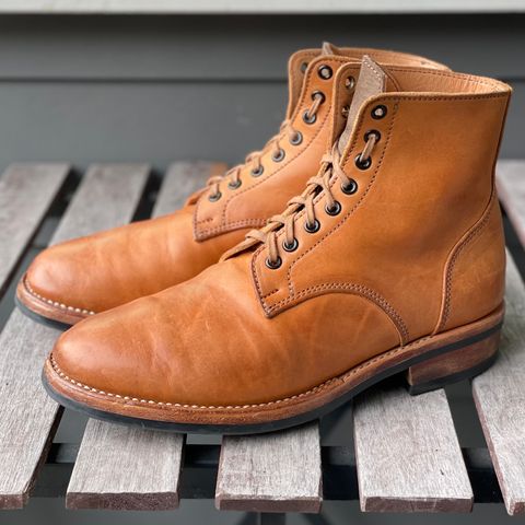 View photo of Kustom Kraft Boondocker Boot in Tannery Kobel Veg-Tanned Leather