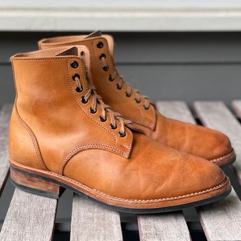 View photo of Kustom Kraft Boondocker Boot in Tannery Kobel Veg-Tanned Leather