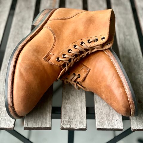 View photo of Kustom Kraft Boondocker Boot in Tannery Kobel Veg-Tanned Leather