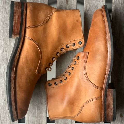 View photo of Kustom Kraft Boondocker Boot in Tannery Kobel Veg-Tanned Leather