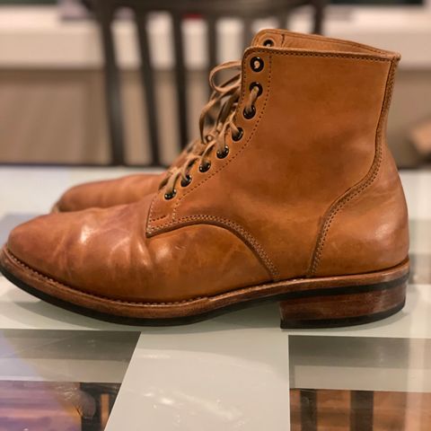 View photo of Kustom Kraft Boondocker Boot in Tannery Kobel Veg-Tanned Leather