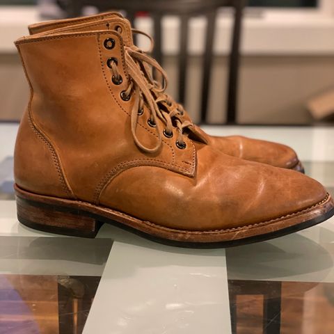 View photo of Kustom Kraft Boondocker Boot in Tannery Kobel Veg-Tanned Leather