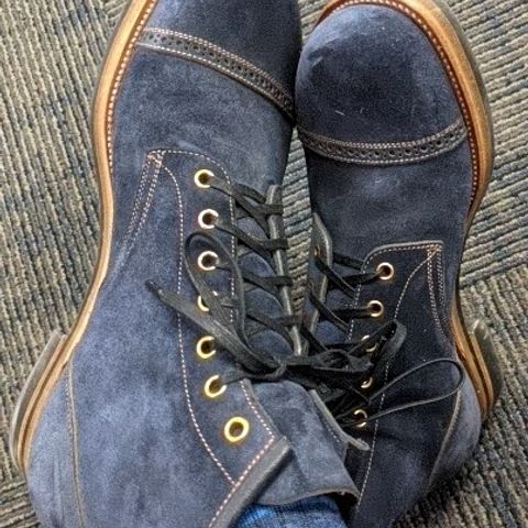 Iron Boots 5515 in Sciarada Navy Blue Roughout