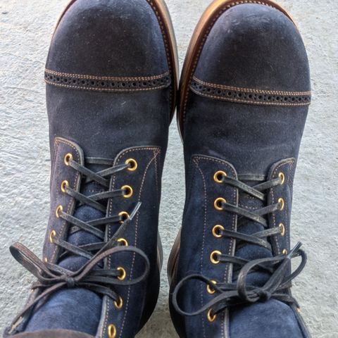 Iron Boots 5515 in Sciarada Navy Blue Roughout