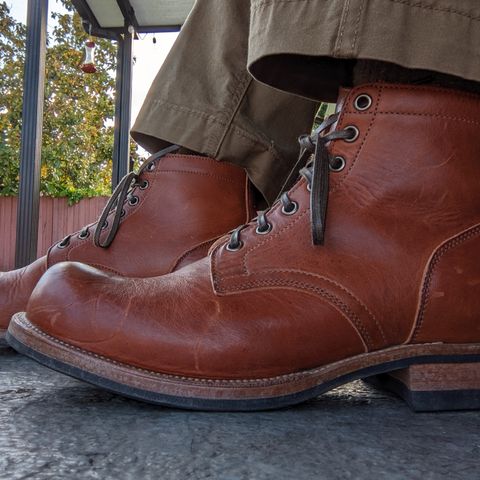 View photo of Viberg Service Boot in Horween English Tan Dublin