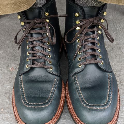 View photo of Alden Indy Boot in Horween Navy Chromexcel