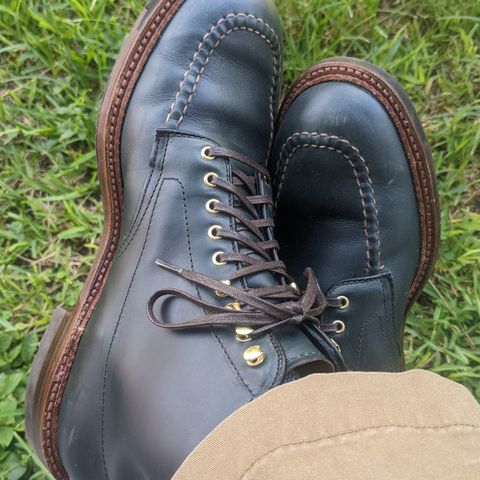 View photo of Alden Indy Boot in Horween Navy Chromexcel